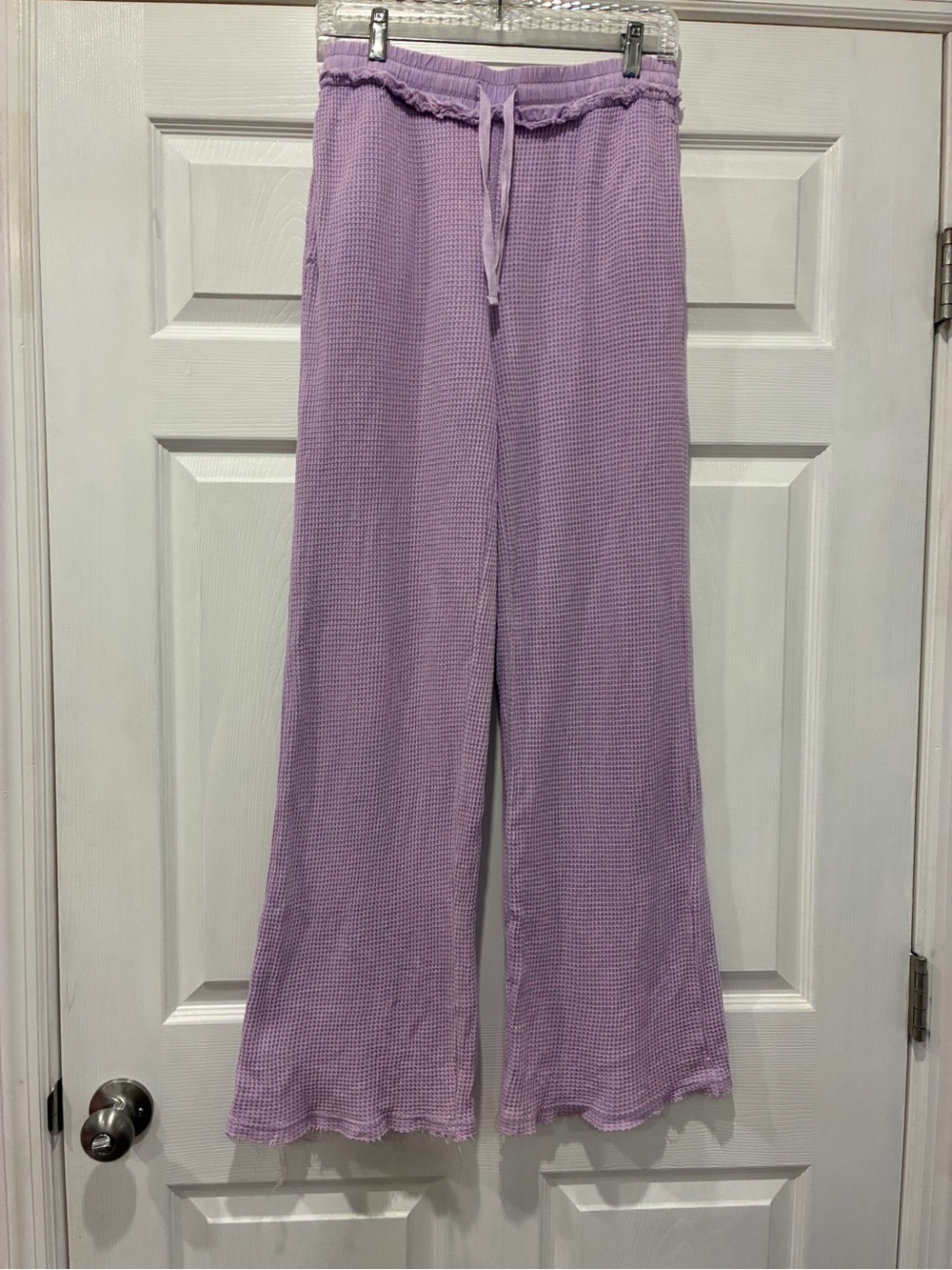 Mono B Light Lavender Waffle Knit Lounge Pants